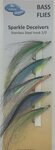 Grando Flies Bass Flies Selection Sparkle Deceivers Stainless Hook #2/0 5pc